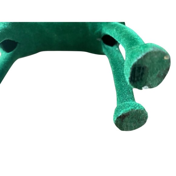 Zodax Flocked Standing Deer Figurine Statue Green 12.5 Inch High - Picture 4 of 9